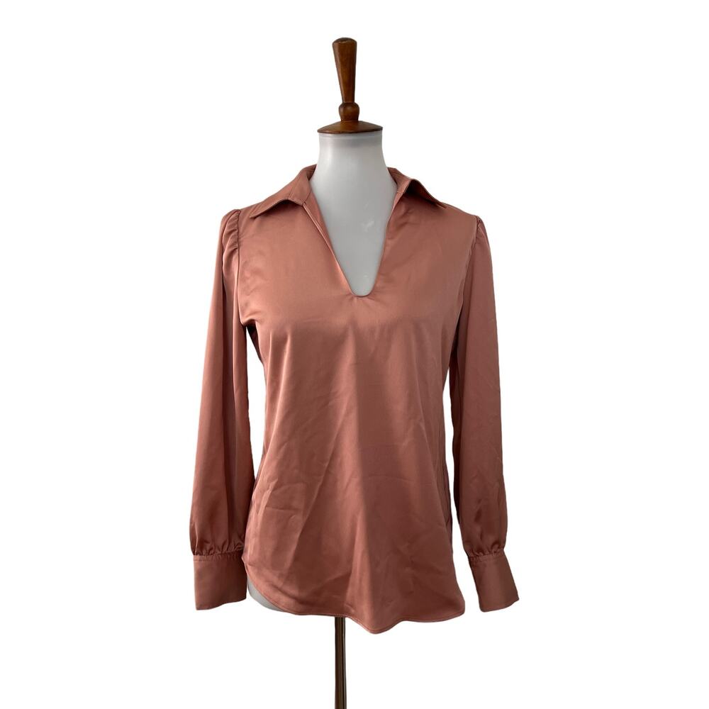 J Crew Womens Collared Pullover Top Long Sleeve Pink XS - Picture 1 of 7